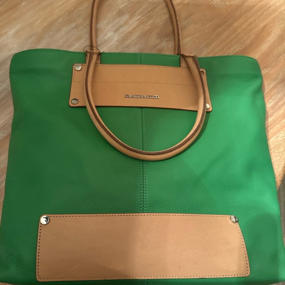 Leather large purse tote